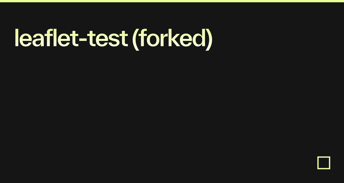 leaflet-test (forked) - Codesandbox