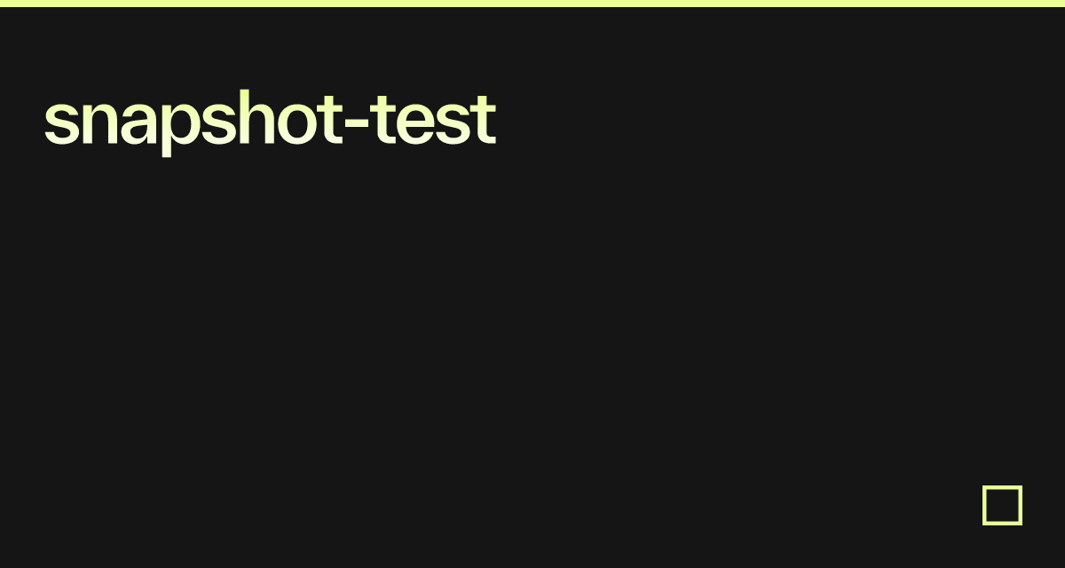 snapshottest Codesandbox