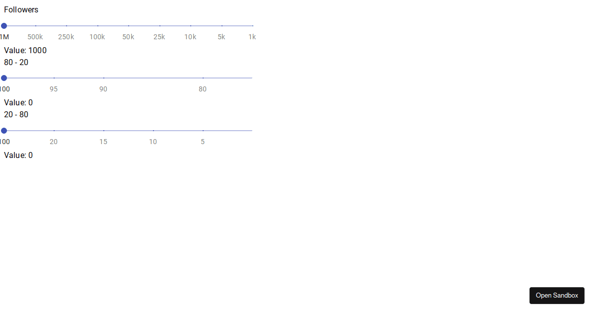 Slider scale - Codesandbox