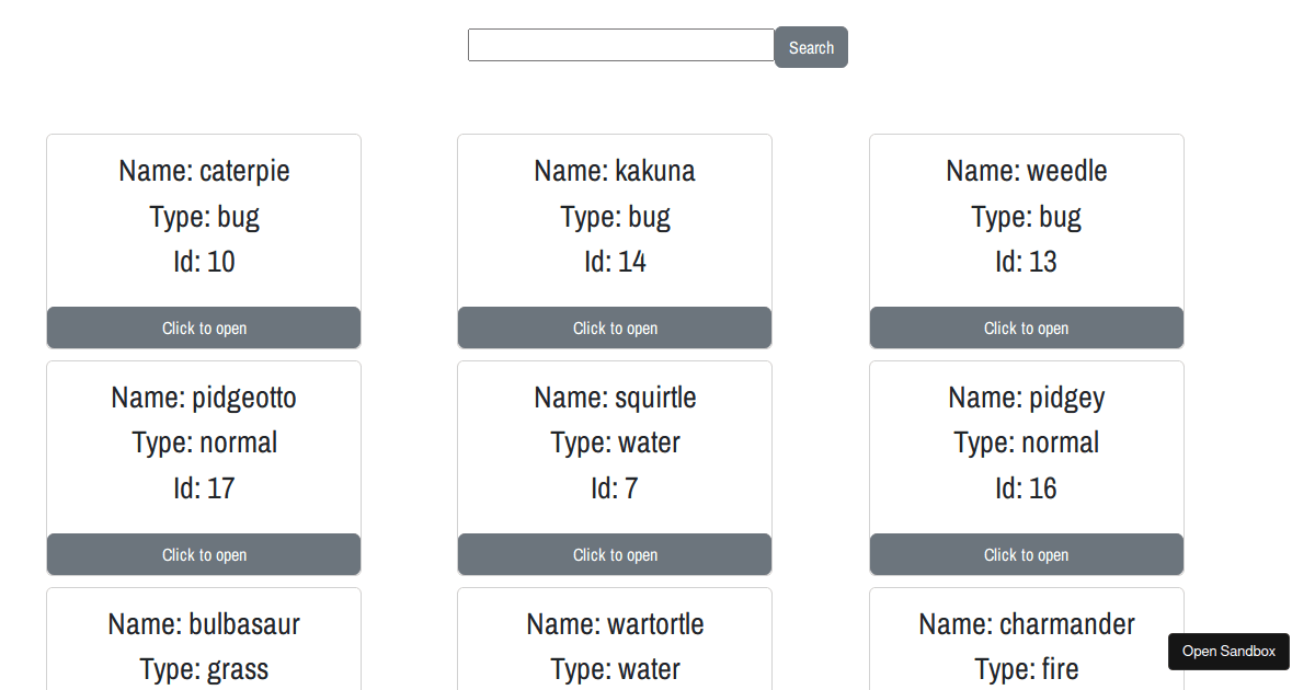 react - Codesandbox