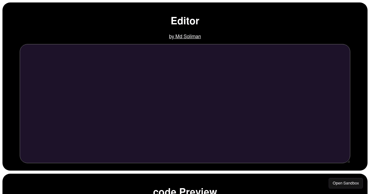code-editor-project-freecodecamp (forked) - Codesandbox