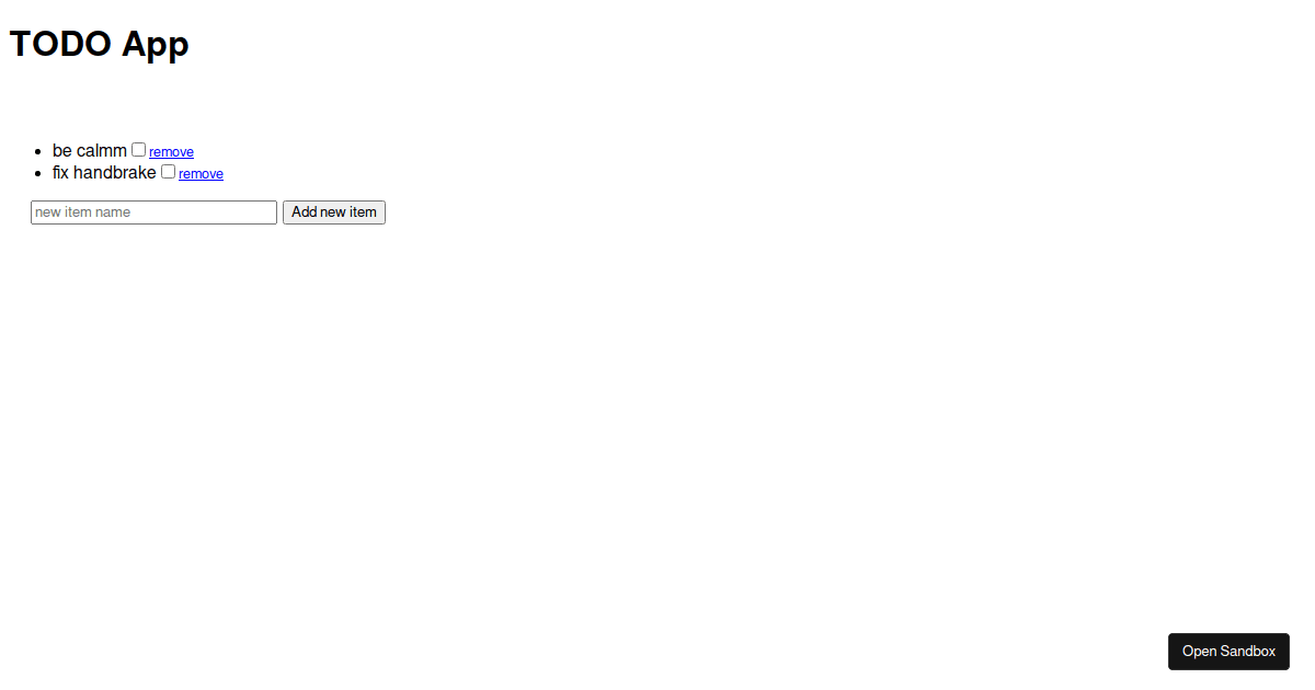 TODO App (Phase 1) - Codesandbox