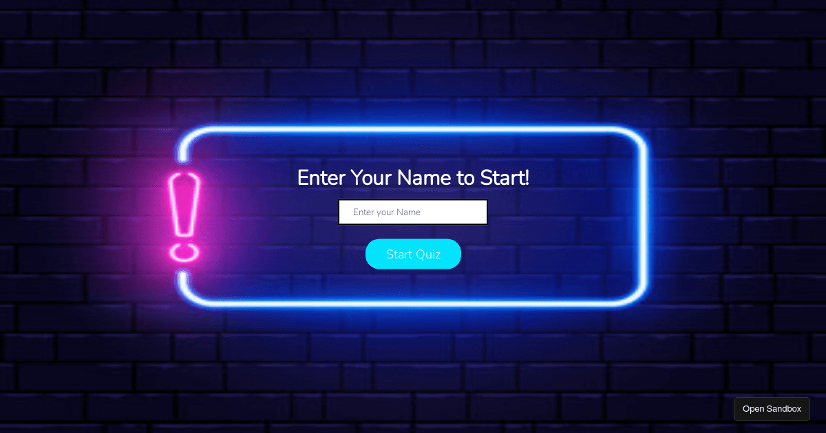 Quiz - Codesandbox
