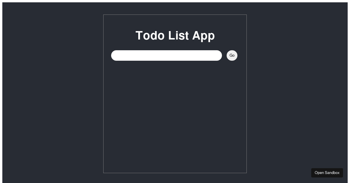 react - Codesandbox