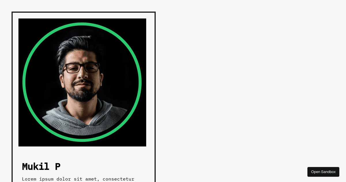 Profile card - Codesandbox