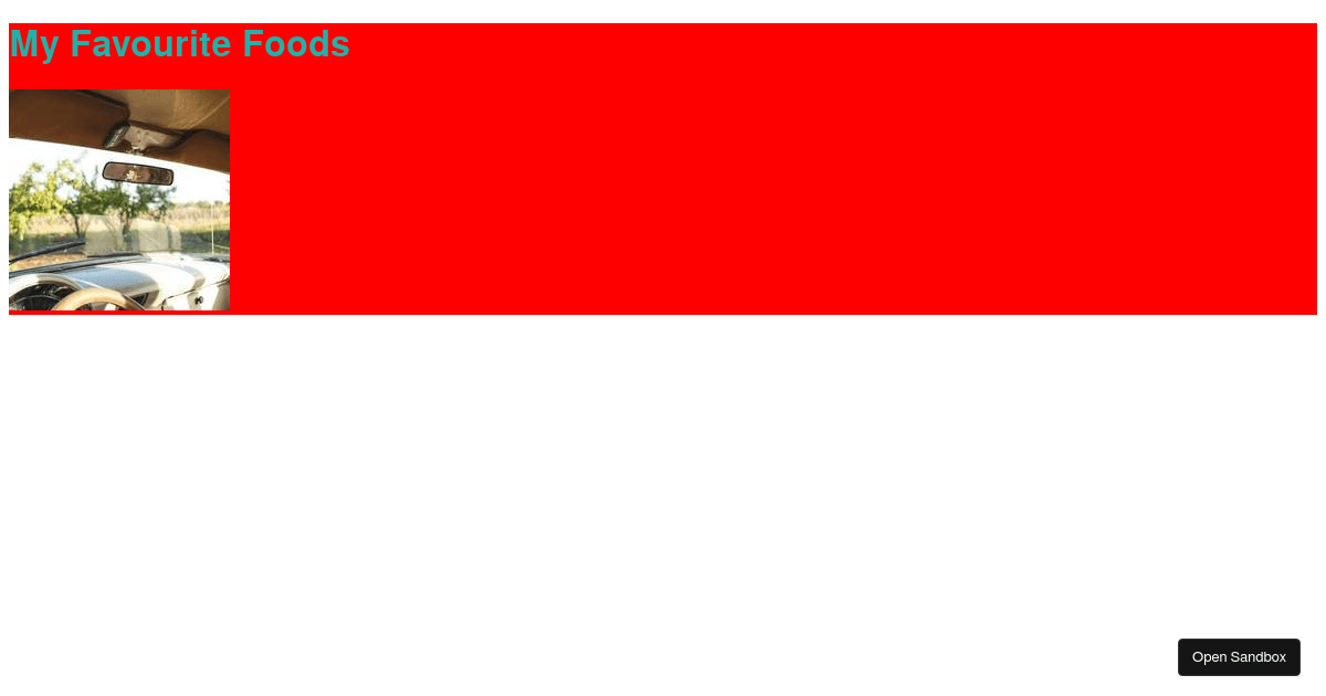 JSX Attributes and Styling (forked) - Codesandbox