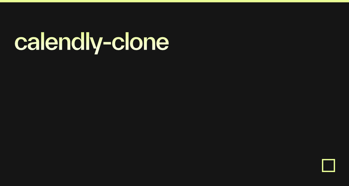 calendly-clone - Codesandbox