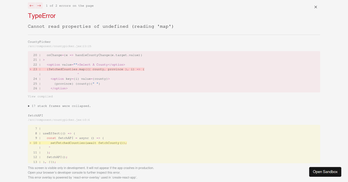 Pickers - Codesandbox