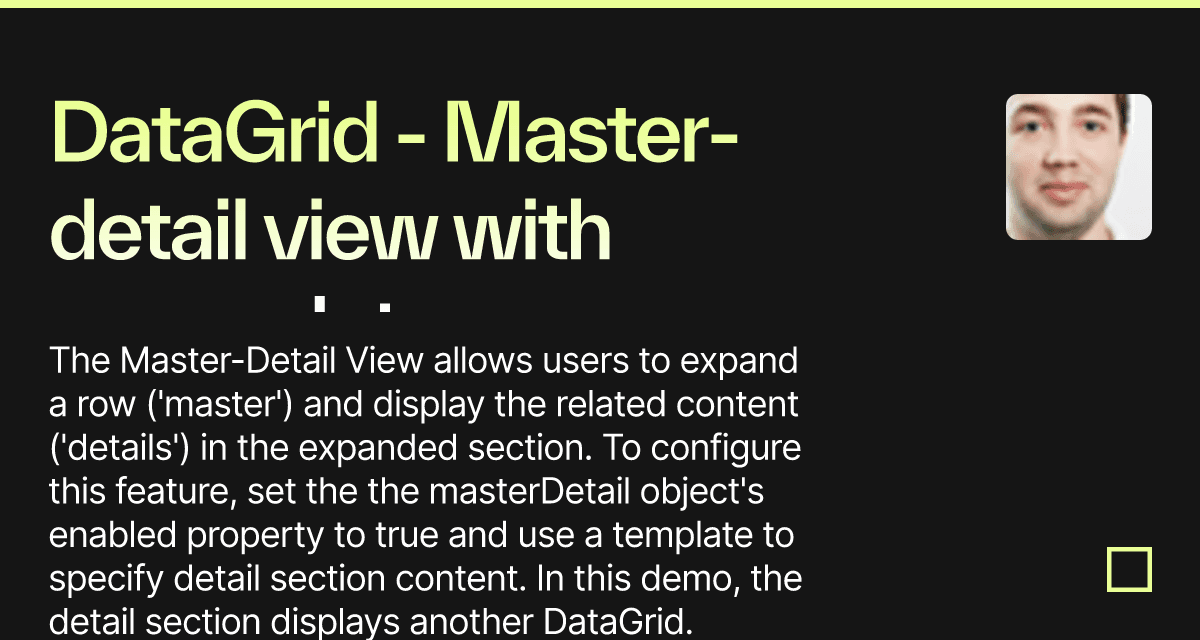 DataGrid - Master-detail view with async data - Codesandbox