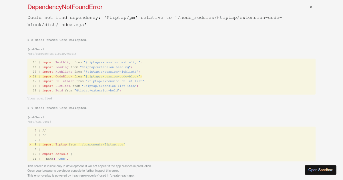 tiptap-issue-template (forked) - Codesandbox
