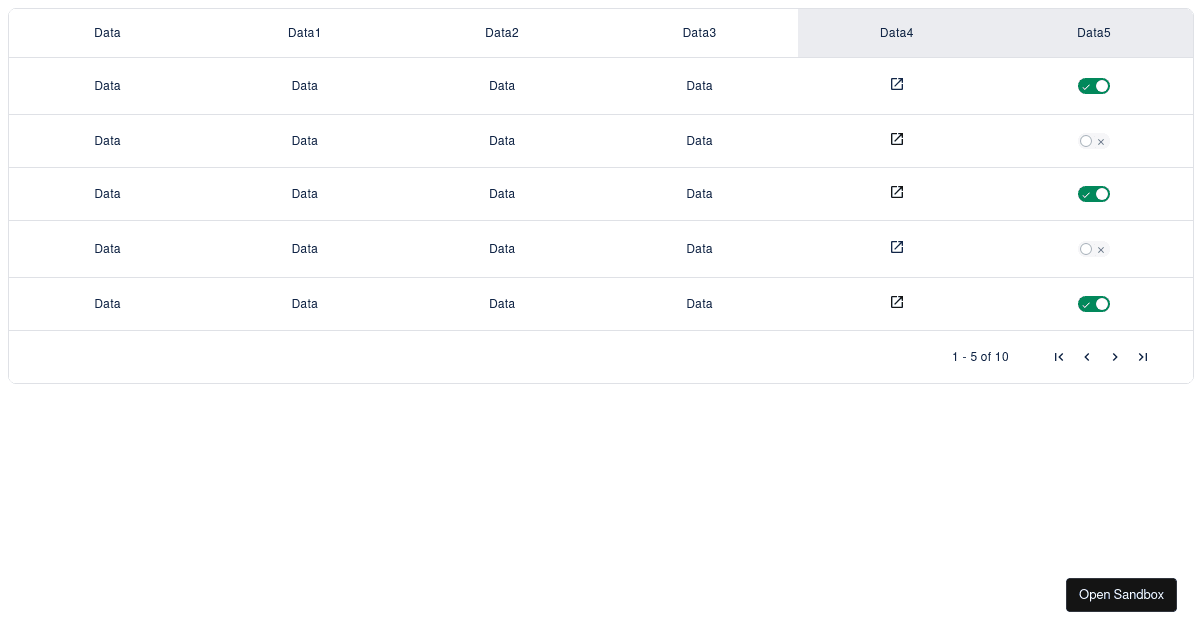 Table - Codesandbox