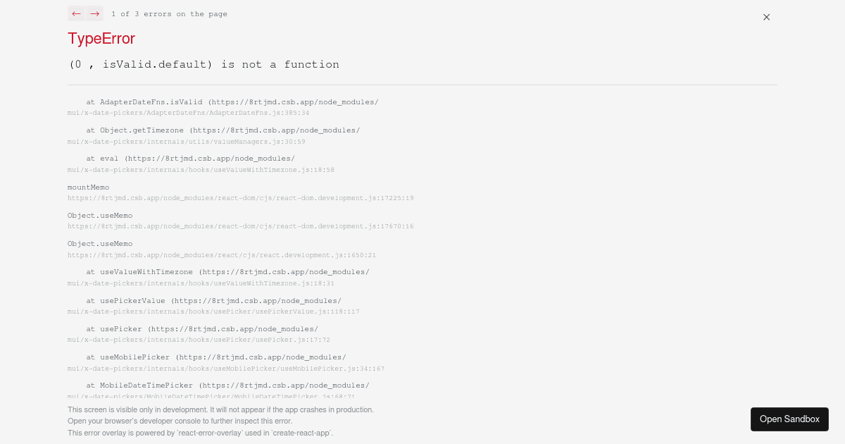 BasicDateTimePicker demo — MUI X - Codesandbox