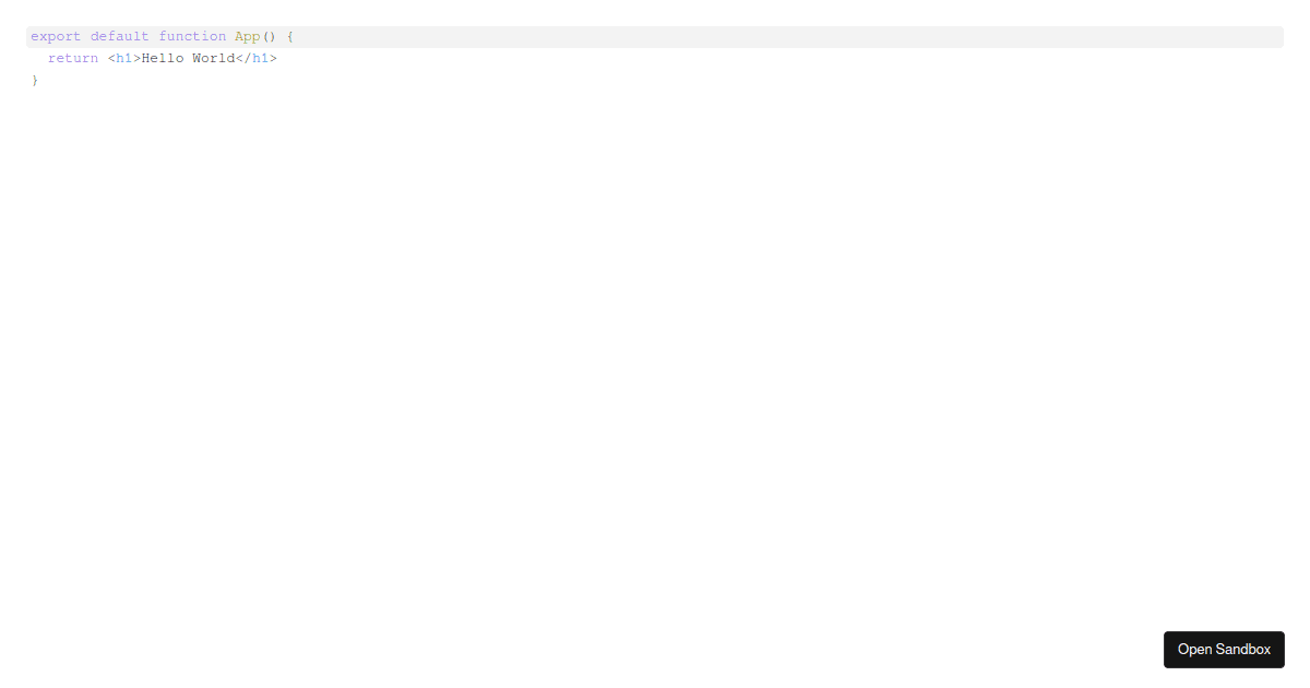 react - Codesandbox