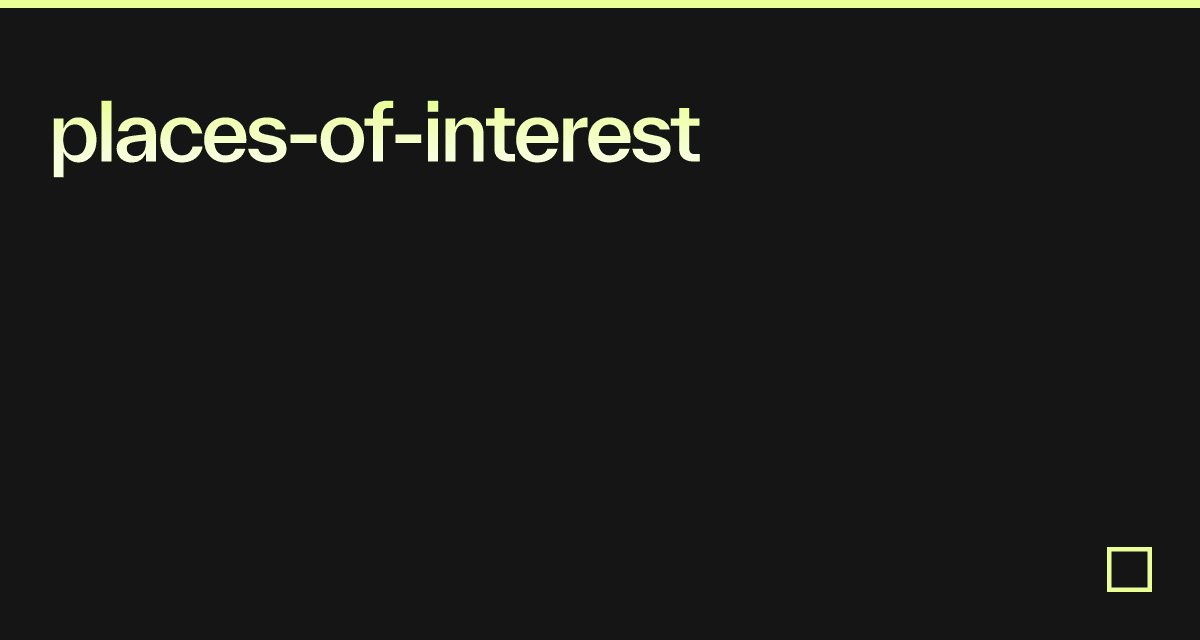 places-of-interest - Codesandbox