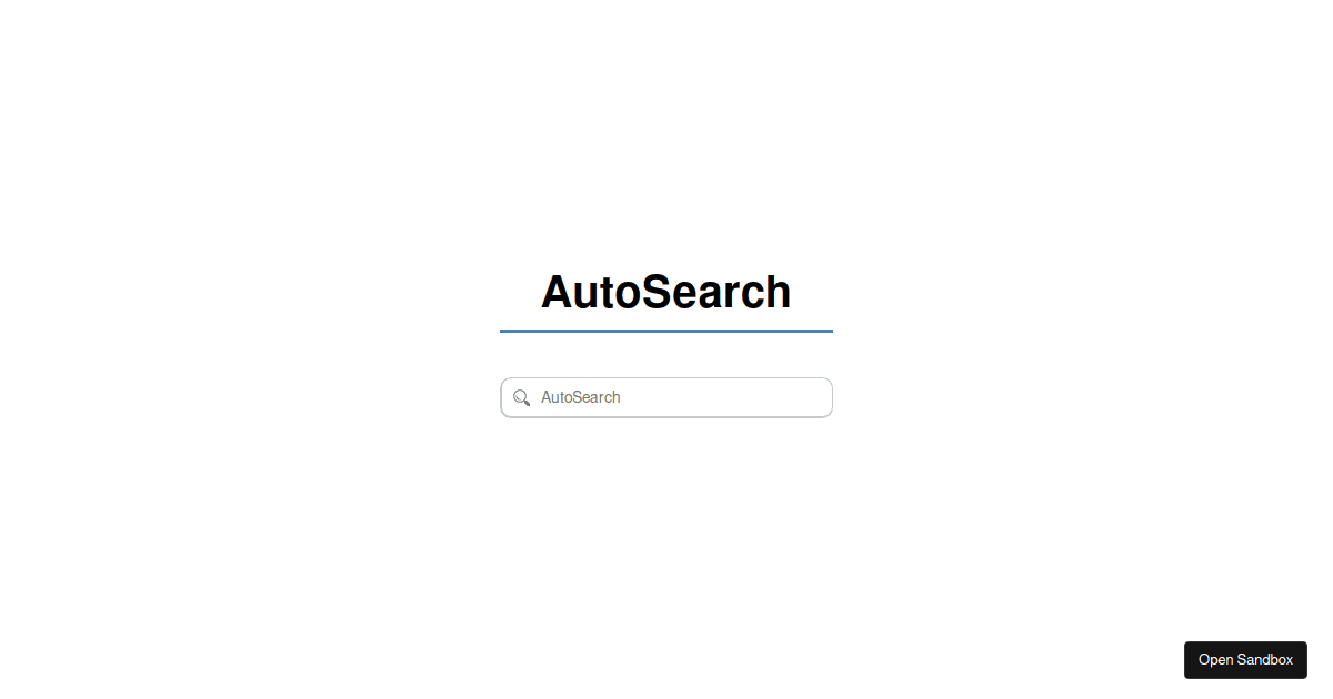 Autosearch (forked) - Codesandbox