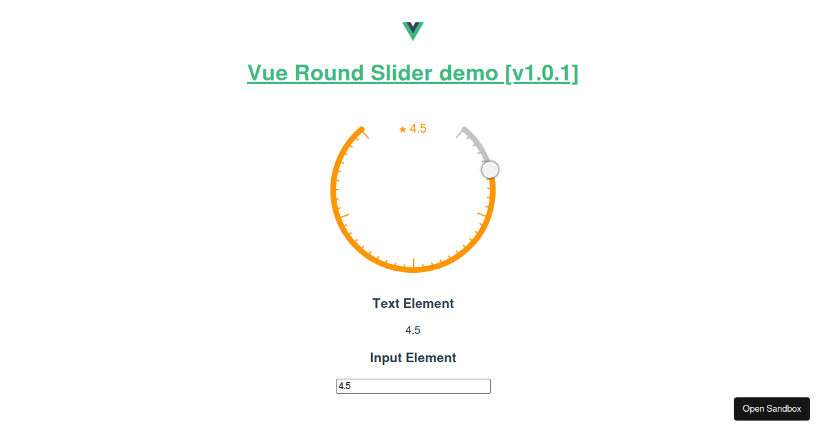 roundsliderwithticks Codesandbox