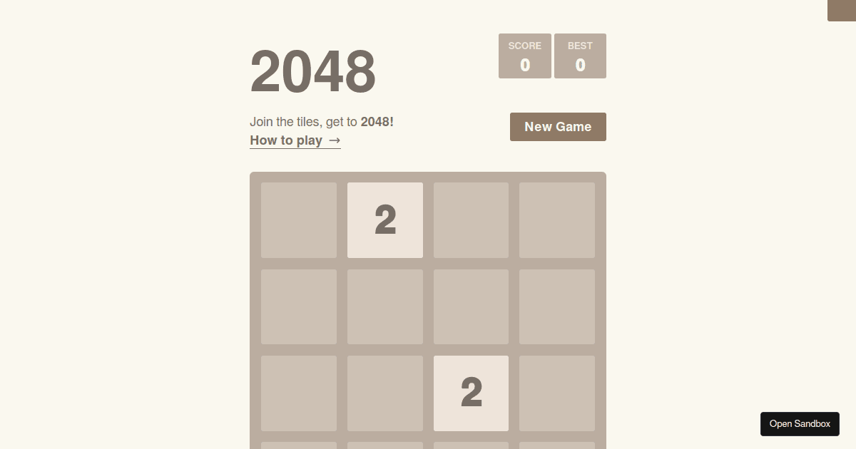 the-2048-game - Codesandbox