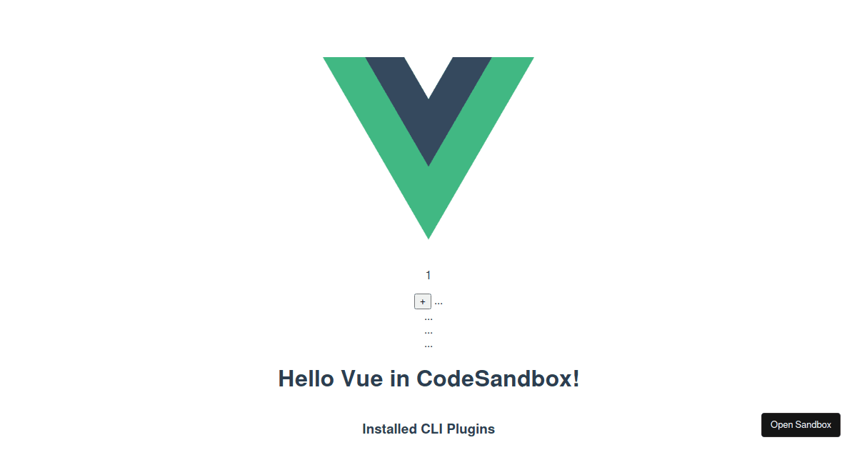 Vue Template - Codesandbox