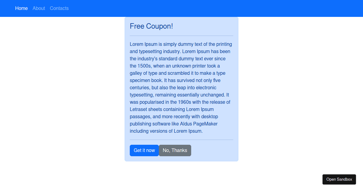 Week 10 - Bootstrap Example - Codesandbox
