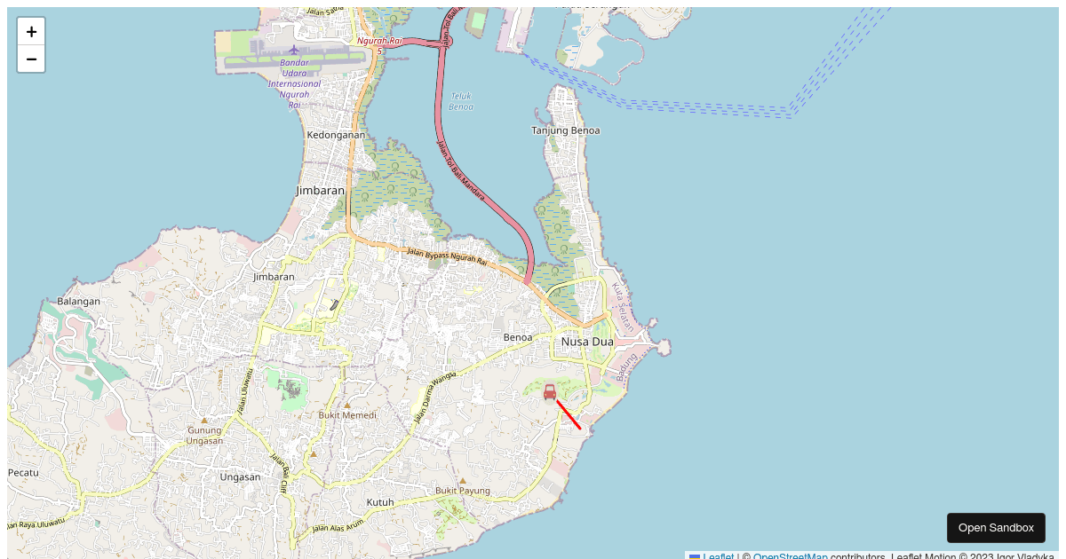 example animate moving marker using leaflet motion (forked) - Codesandbox