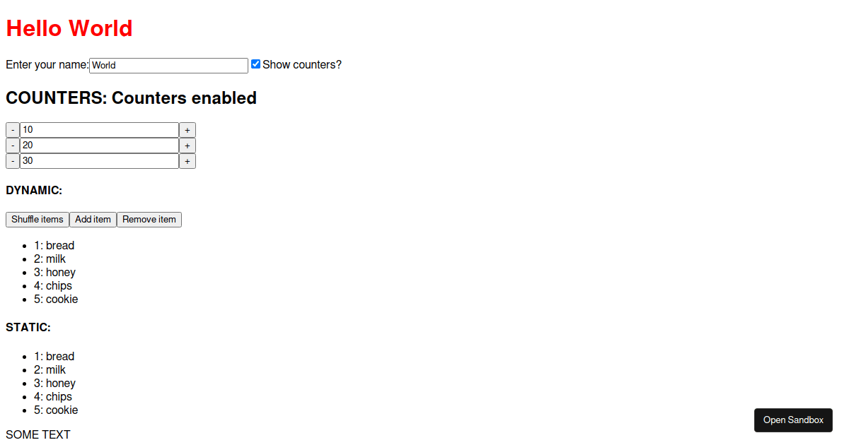 reactive-dom-lol - Codesandbox