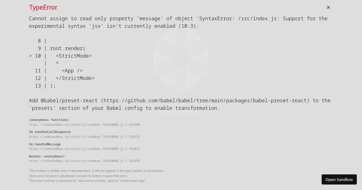 NPM Playground (forked) - Codesandbox
