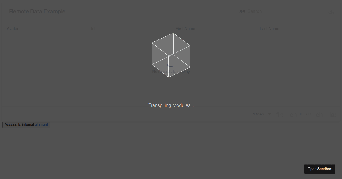 Material-Table: selection different data from table - Codesandbox