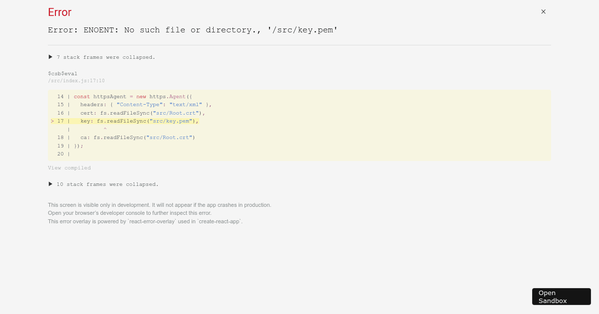axios post request example (forked) - Codesandbox