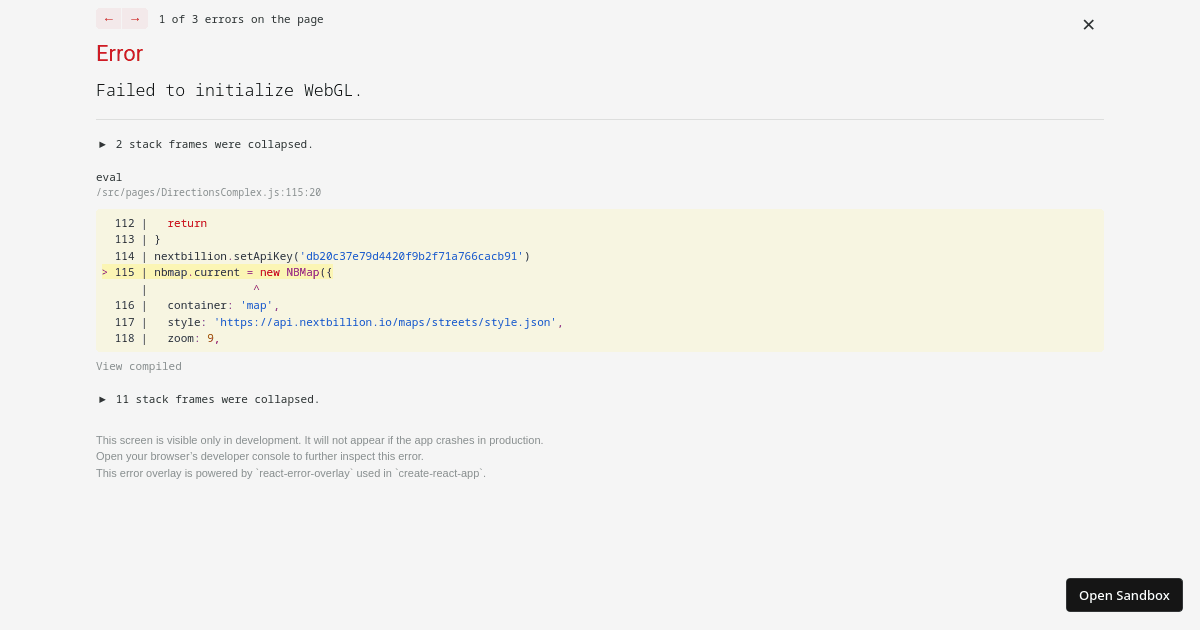 Next Billion Maps Doc (React) (forked) - Codesandbox