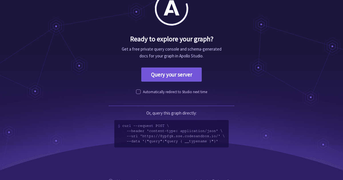 Apollo Server - Codesandbox