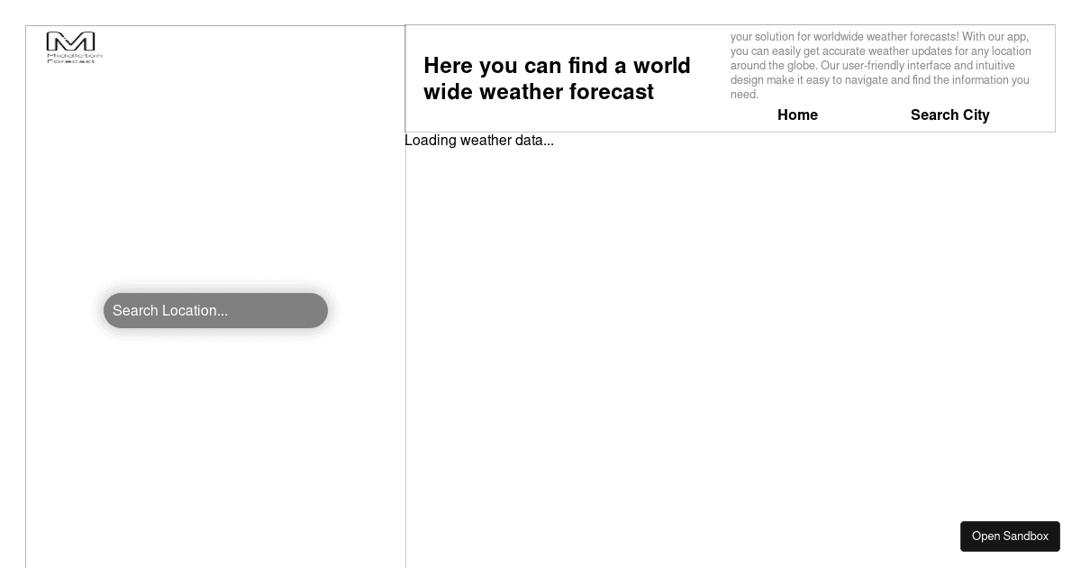 Weather app - Codesandbox