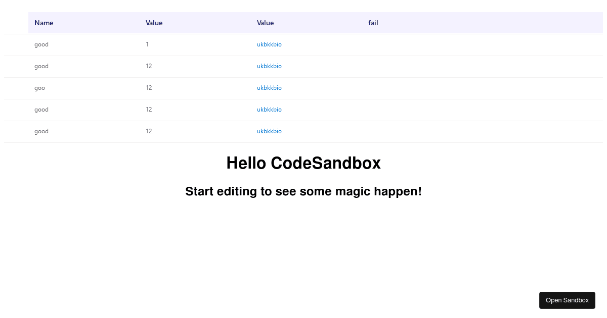 Fluent Ui DetailsList (forked) - Codesandbox