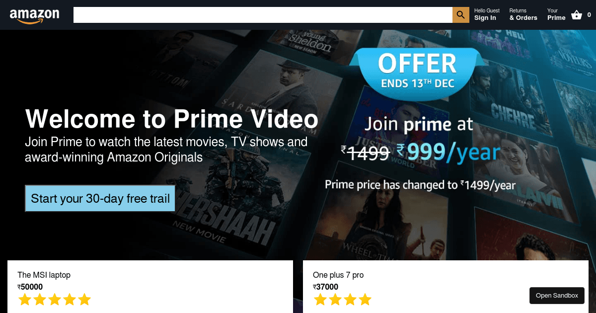 full-amazon-clone - Codesandbox