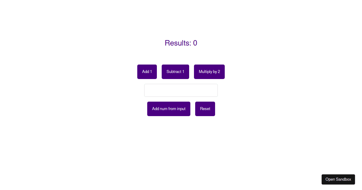 Hooks – useReducer example - Codesandbox