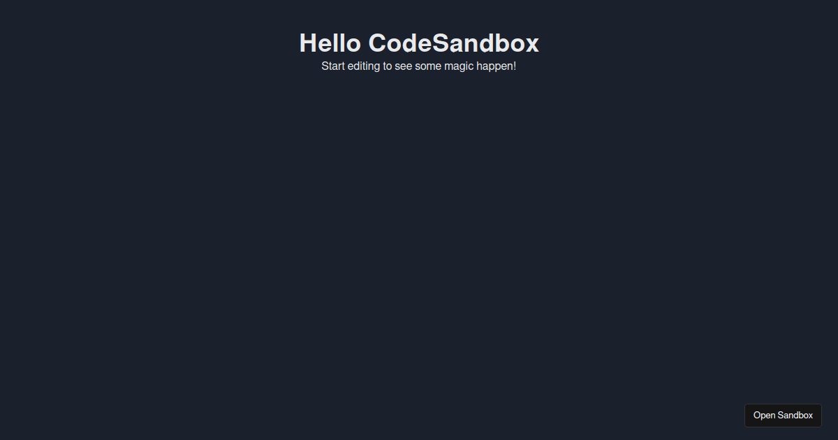 Chakra UI Template - Codesandbox