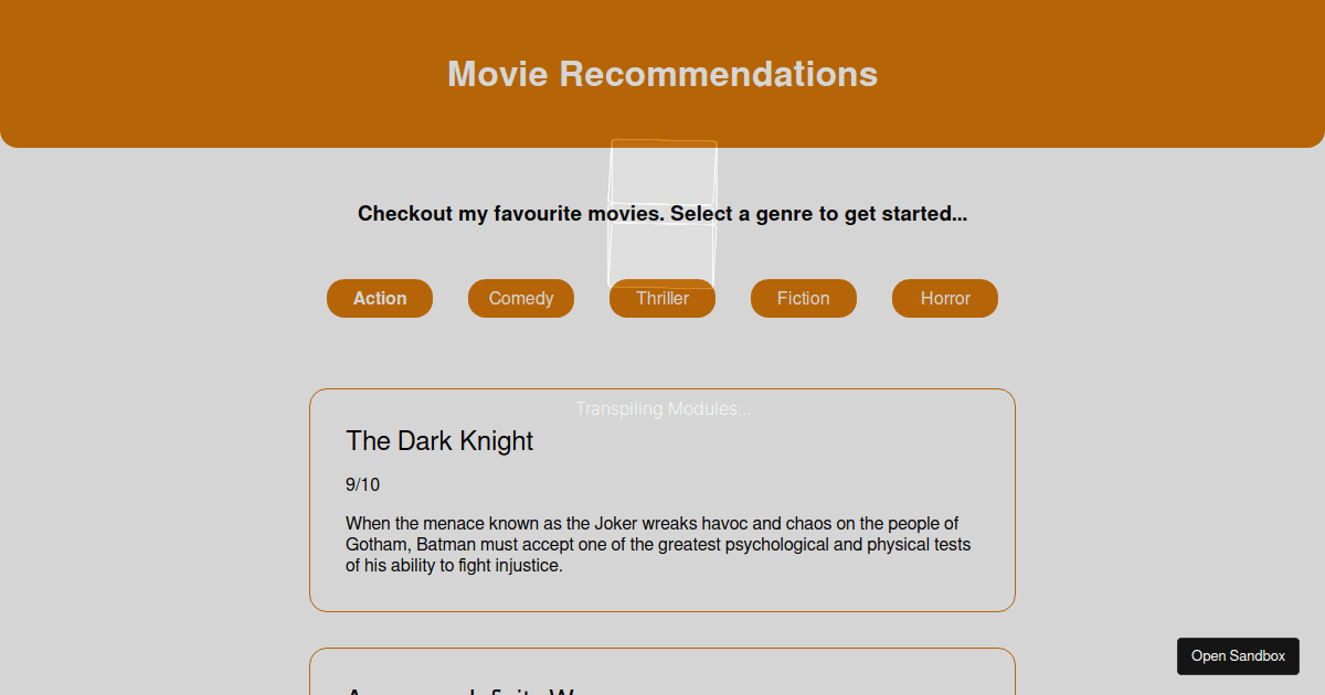 movie-recommendation-app - Codesandbox