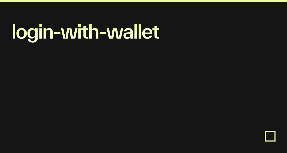 loginwithwallet Codesandbox