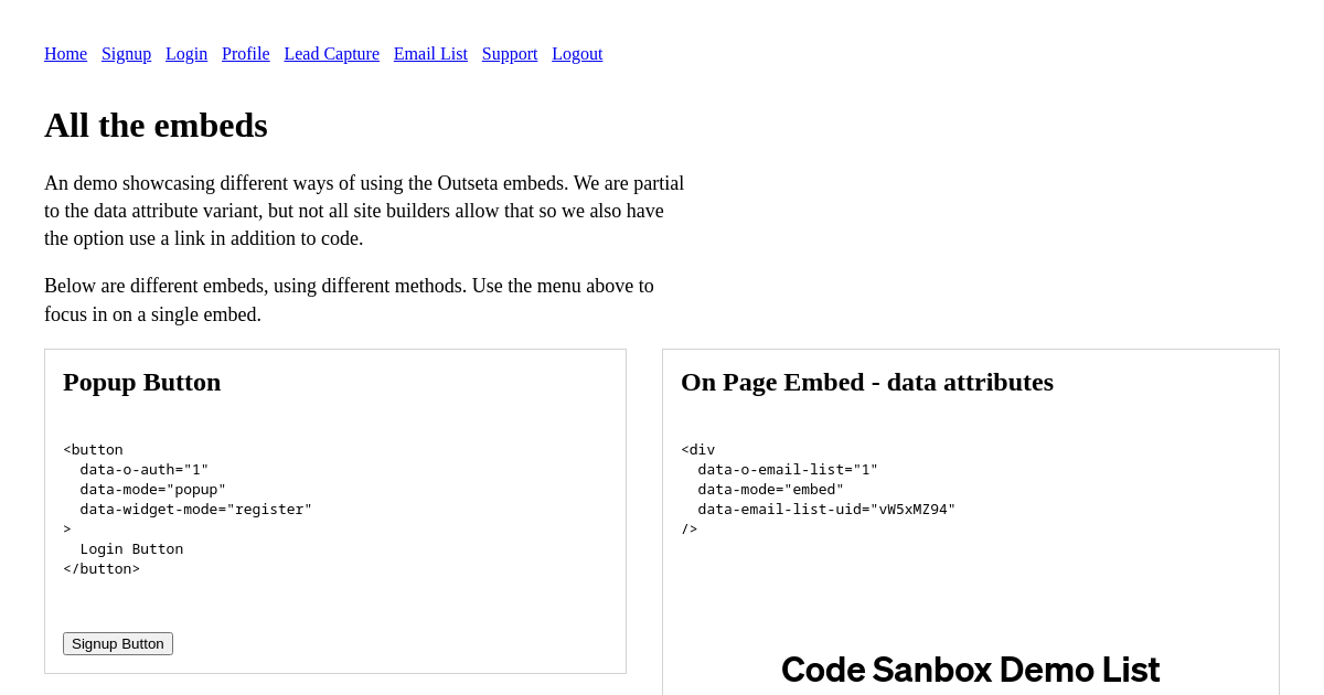 Kitchen sink - Codesandbox