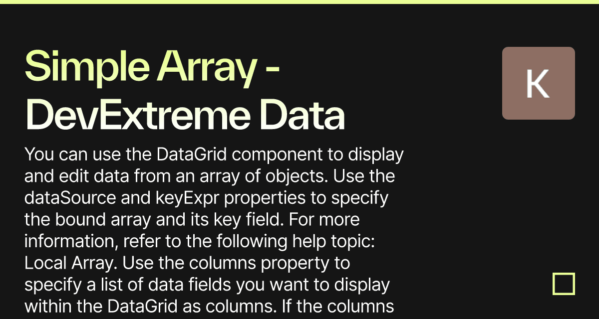 Simple Array - DevExtreme Data Grid (forked) - Codesandbox