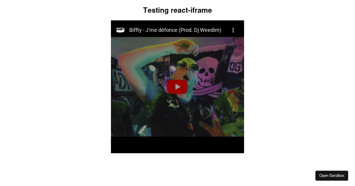 test react-iframe - Codesandbox