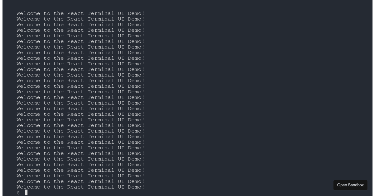 terminal-ui (forked) - Codesandbox