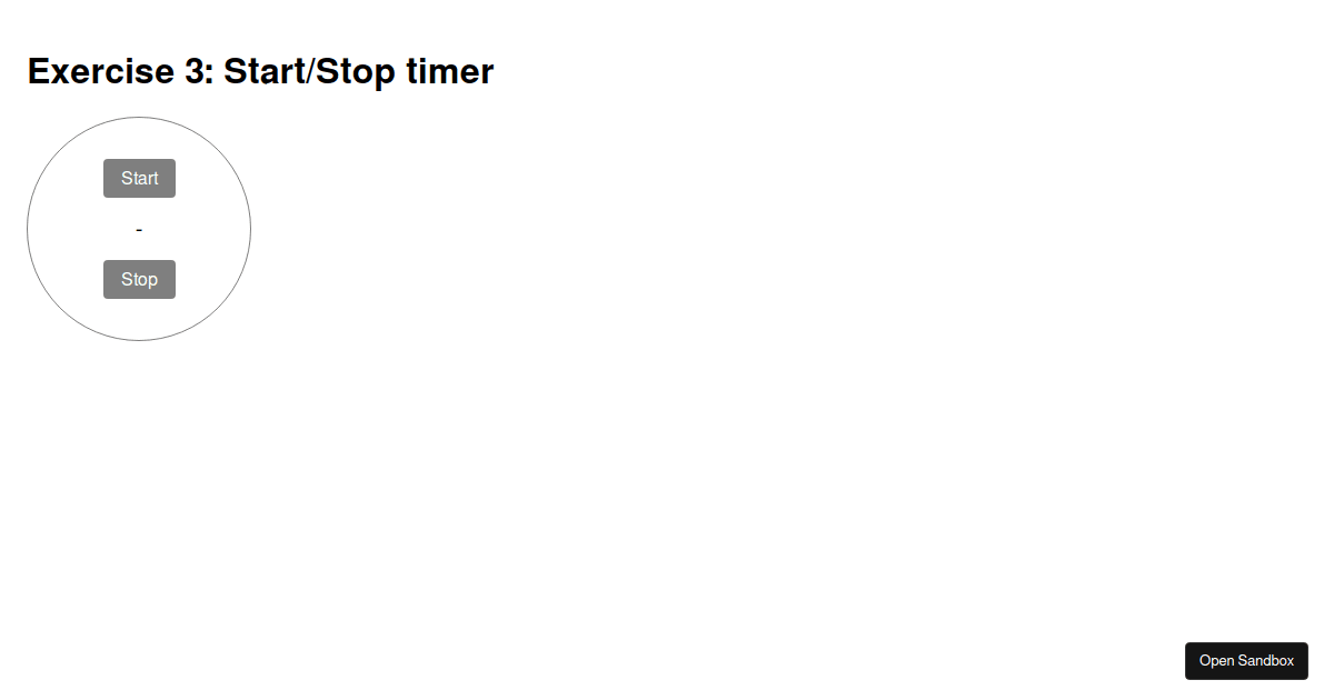 rxjsfundamentals / exercise3startstoptimer Codesandbox