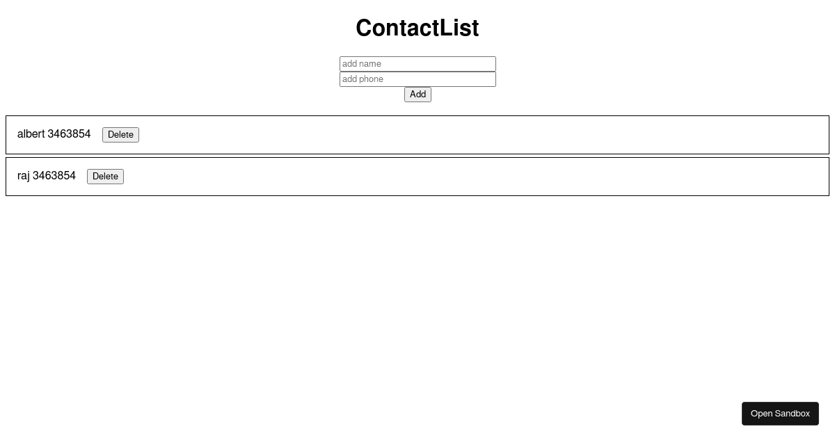 react - Codesandbox