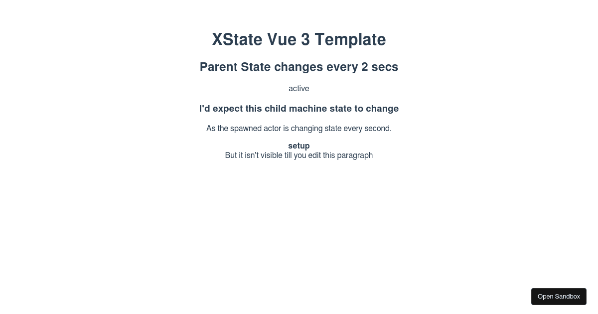 Xstate Vue 3 useActor Issue (forked) - Codesandbox