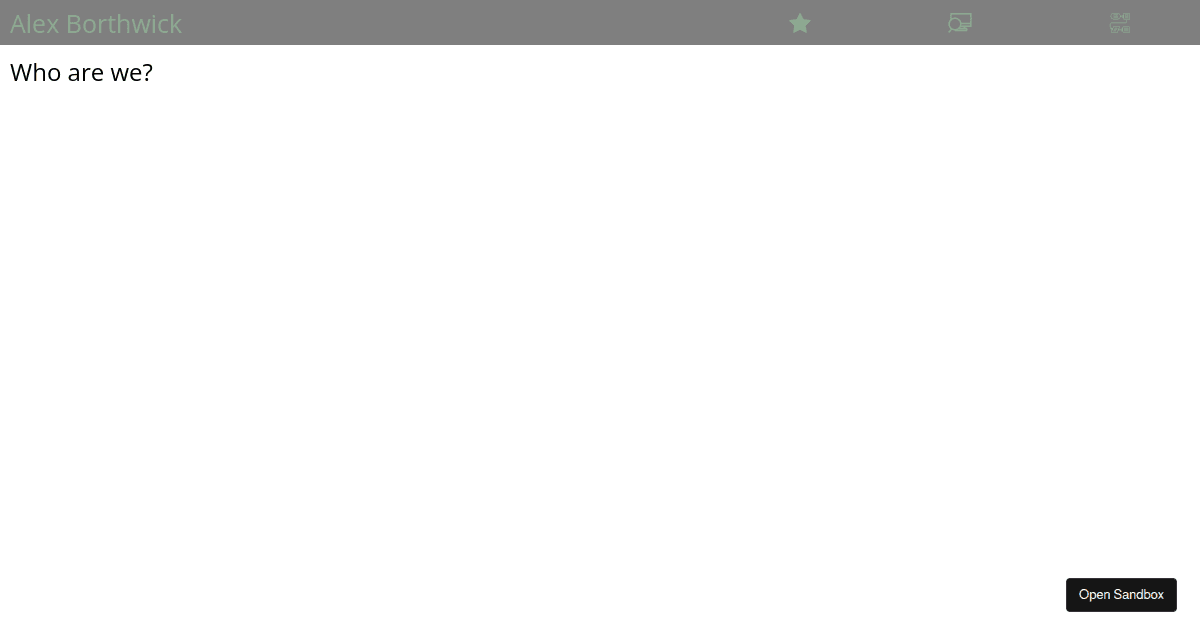 Template One - Codesandbox