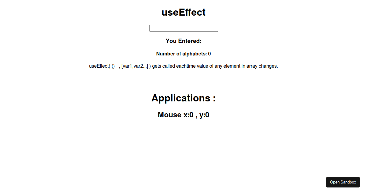 useeffect - Codesandbox