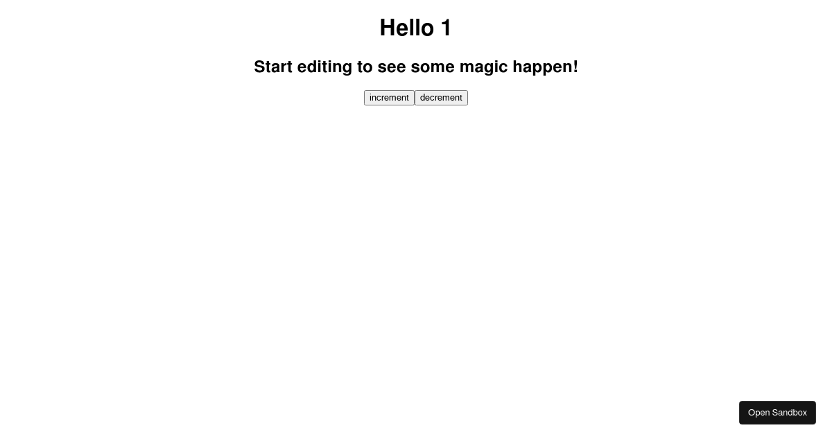 react - Codesandbox