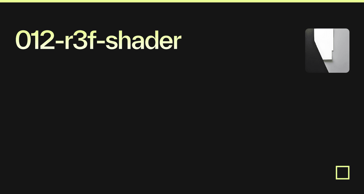 012-r3f-shader - Codesandbox