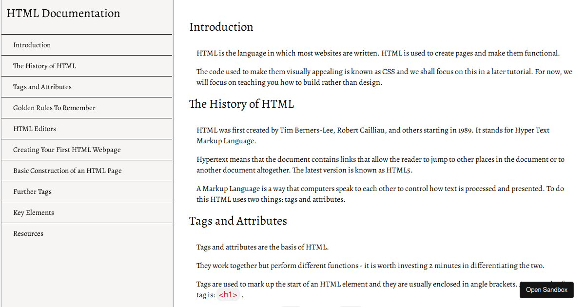 Fcc Technical Documentation Page Codesandbox