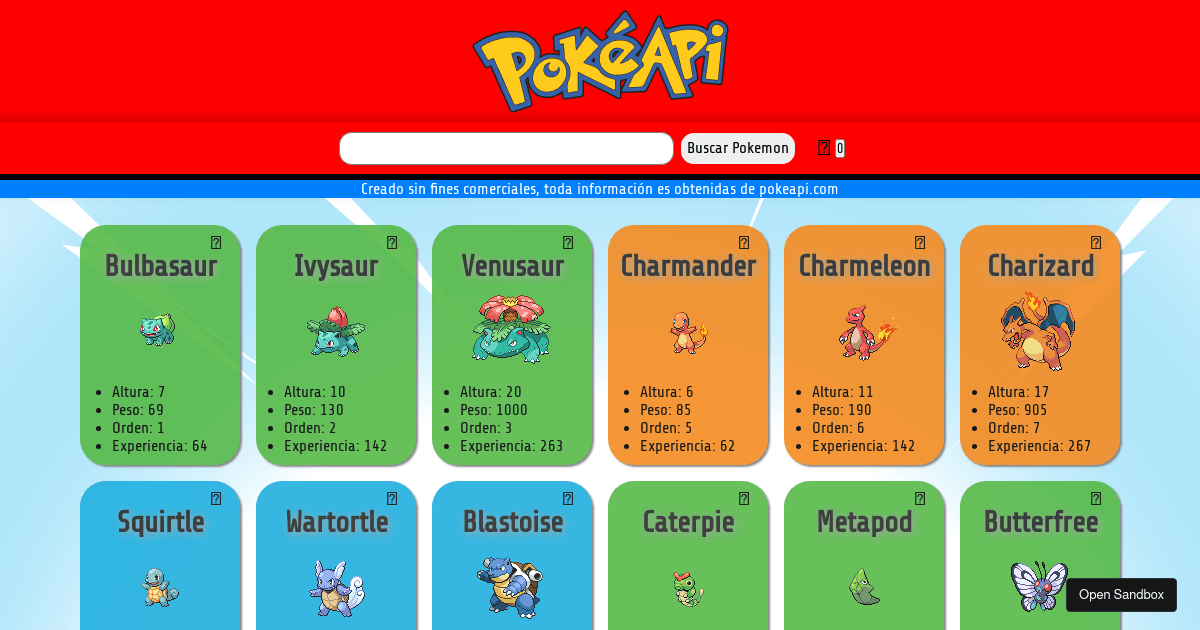 pokeapp - Codesandbox